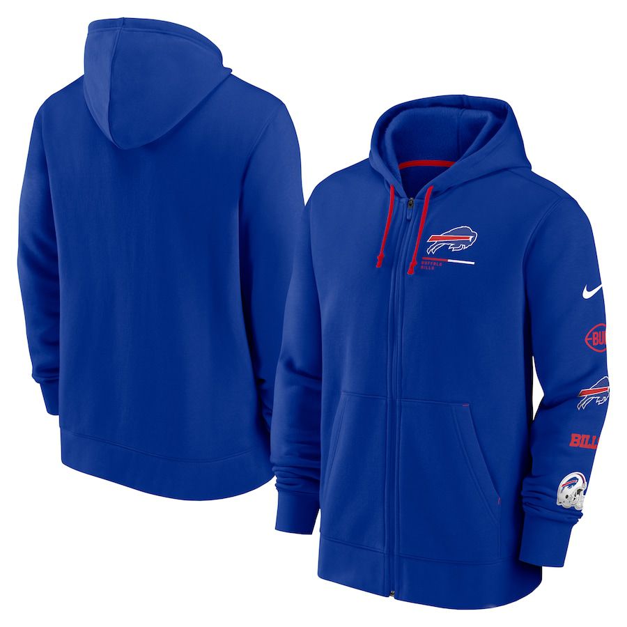 Men Buffalo Bills nike royal surrey full zip hoodie->new england patriots->NFL Jersey